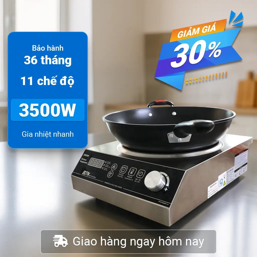 Bếp từ công nghiệp mặt lõm BTN-35D2 (3500W)