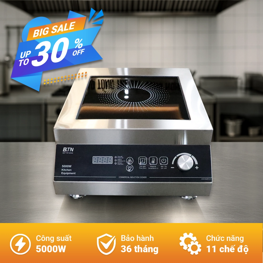 Bếp từ công nghiệp mặt phẳng BTN-50A2 (5000W)
